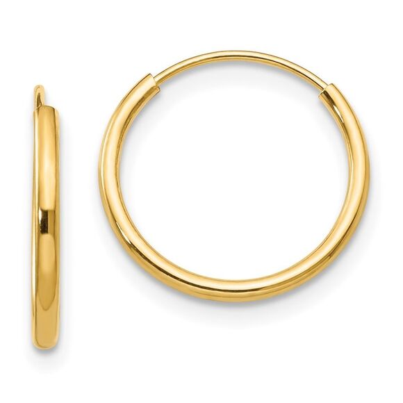 Kazi Luxury 14k Yellow Gold Madi K Endless Hoop Earrings